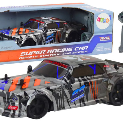 R/C sportinis automobilis 1:18 – pilkas, 23 cm