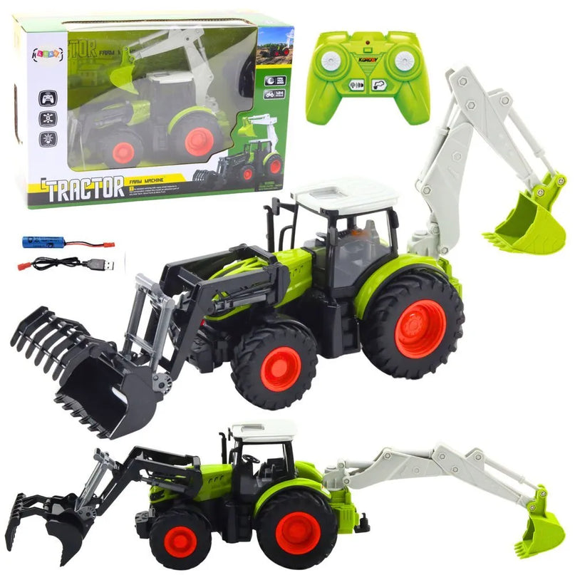RC traktorius 2in1 su kaušu 1:24