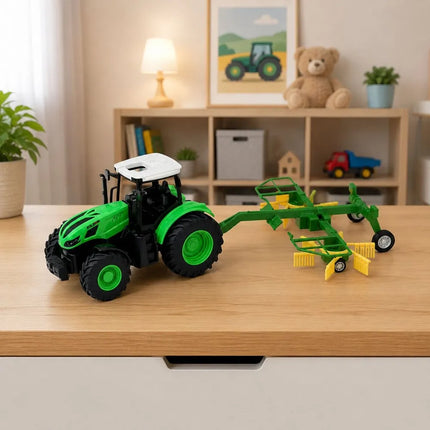 RC ūkinis traktorius su grėbliu 1:24