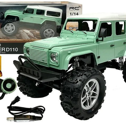 RC visureigis Jeep 1:14, žalias – 7.5 km/h