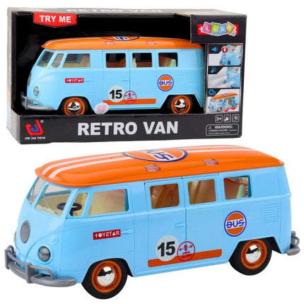 Retro mikroautobusas su šviesomis 26 cm