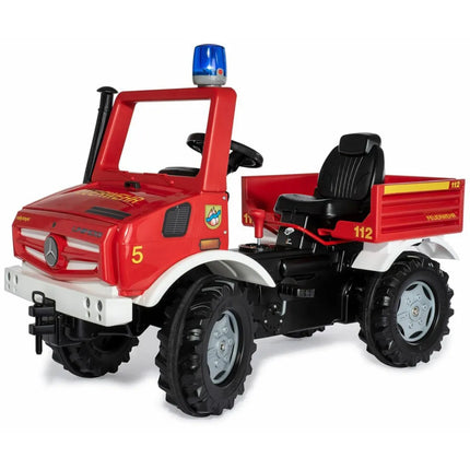„Rolly Toys“ Mercedes-Benz Unimog ugniagesių pedalinis automobilis su švyturėliu