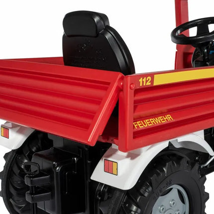 „Rolly Toys“ Mercedes-Benz Unimog ugniagesių pedalinis automobilis su švyturėliu