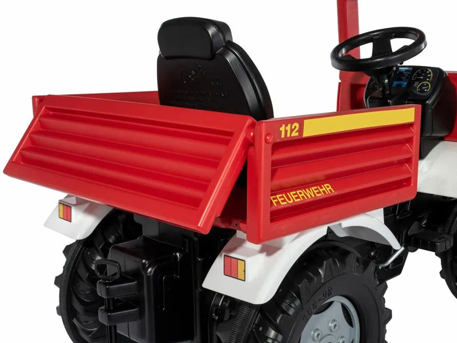 „Rolly Toys“ Mercedes-Benz Unimog ugniagesių pedalinis automobilis su švyturėliu