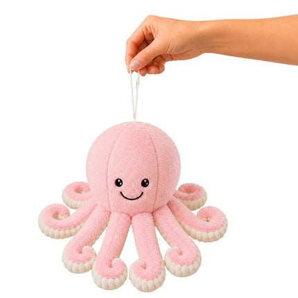 Rožinis pliušinis aštuonkojis 30 cm