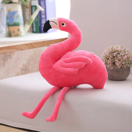 Rožinis pliušinis flamingas (15 cm)