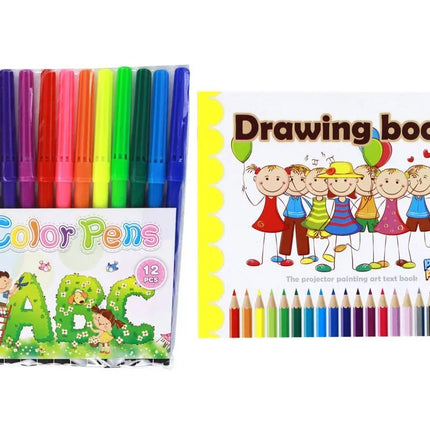 Rožinis vienaragio piešimo projektorius