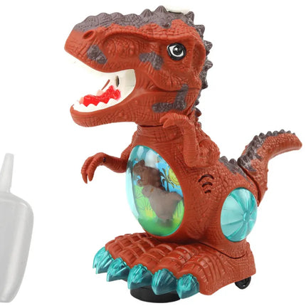 Rudas šokantis dinozauras su dūmais