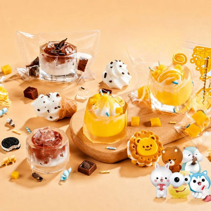 Saldumynų ir gėrimų squishių kūrimo rinkinys vaikams