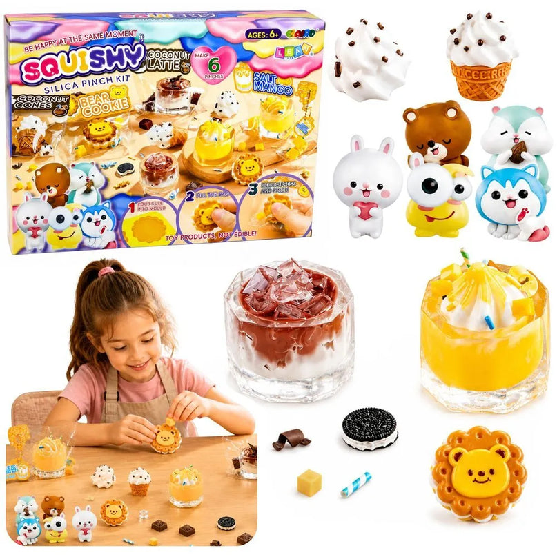 Saldumynų ir gėrimų squishių kūrimo rinkinys vaikams