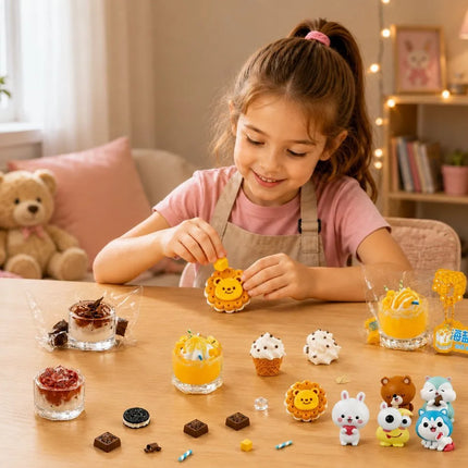 Saldumynų ir gėrimų squishių kūrimo rinkinys vaikams