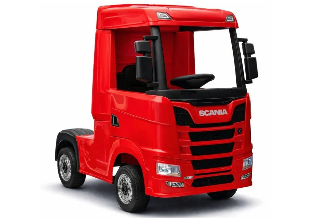 SCANIA 500R HL698 akumuliatorinis automobilis, raudonas, 4×4