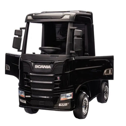 SCANIA 500R HL698 akumuliatorinis automobilis vaikams, juodas, 4×4