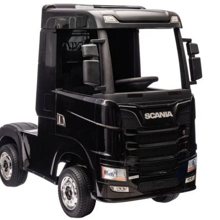 SCANIA 500R HL698 akumuliatorinis automobilis vaikams, juodas, 4×4