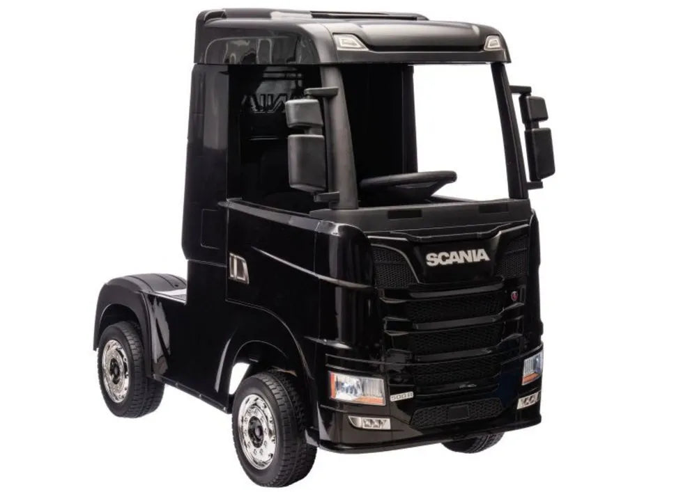 SCANIA 500R HL698 akumuliatorinis automobilis vaikams, juodas, 4×4