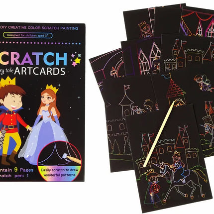„Scratch“ braižymo knygelė vaikams – Karalystės pasaulis