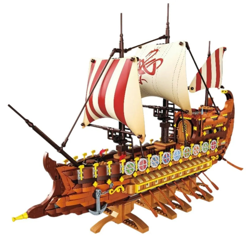 Senovinis karo laivas – 2073 detalių konstruktorius