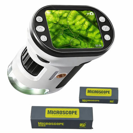 Skaitmeninis LED mikroskopas su ekranu, foto ir video funkcijomis