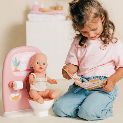 Smoby dvipusė lėlių higienos stotelė – tualetas + praustuvė viename