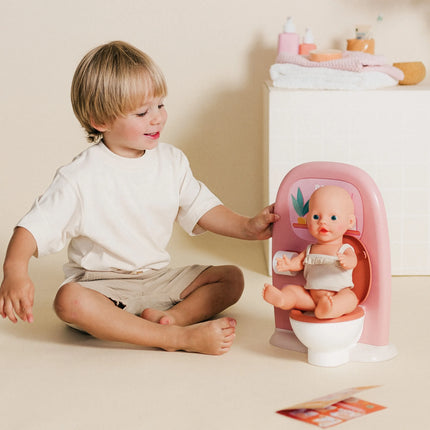 Smoby dvipusė lėlių higienos stotelė – tualetas + praustuvė viename