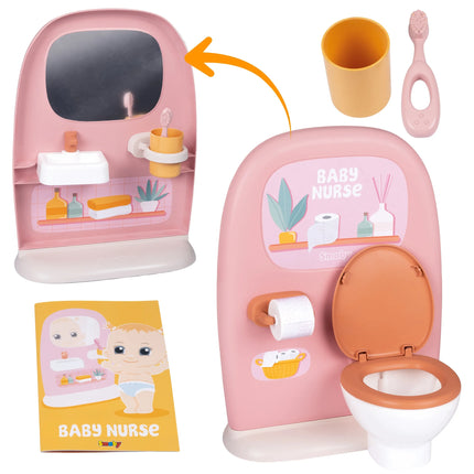 Smoby dvipusė lėlių higienos stotelė – tualetas + praustuvė viename