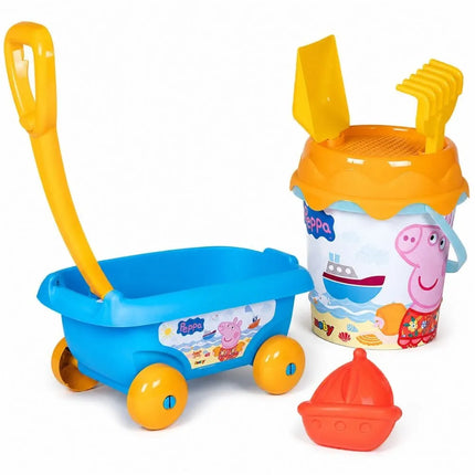 Smoby Peppa Pig smėlio rinkinys su vežimėliu