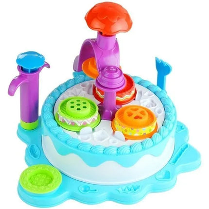 Spalvotas plastilino rinkinys – gimtadienio torto namelis