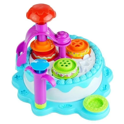 Spalvotas plastilino rinkinys – gimtadienio torto namelis