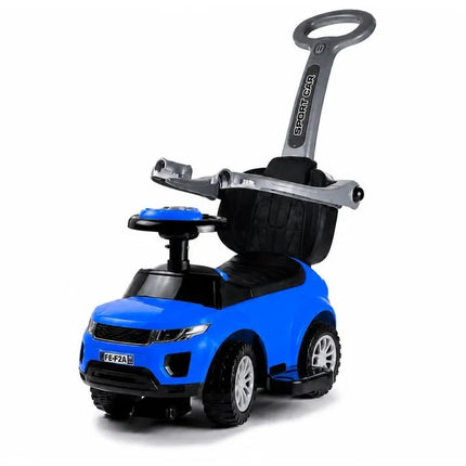 SPORT CAR mėlyna paspirtuko mašinėlė vaikams