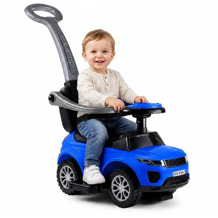 SPORT CAR mėlyna paspirtuko mašinėlė vaikams