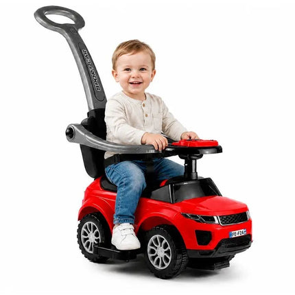 SPORT CAR raudonas paspirtukas–mašinėlė vaikams