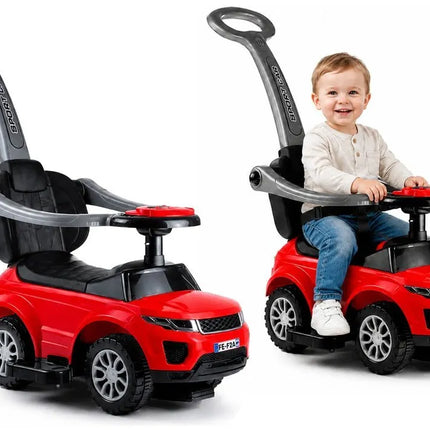 SPORT CAR raudonas paspirtukas–mašinėlė vaikams