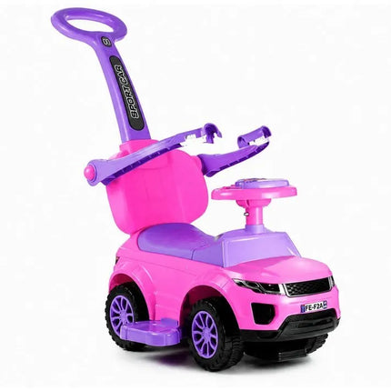 SPORT CAR rožinė paspirtuko mašinėlė vaikams