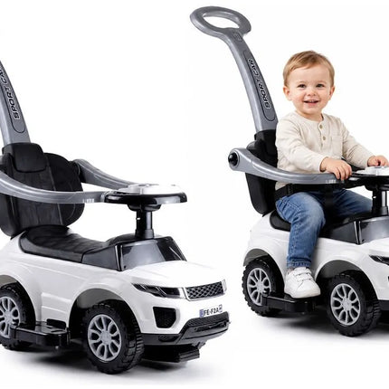 SPORT CAR rožinė paspirtuko mašinėlė vaikams