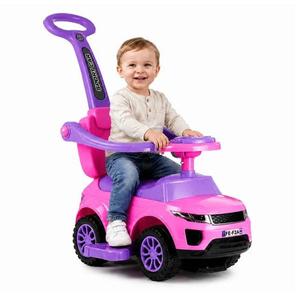 SPORT CAR rožinė paspirtuko mašinėlė vaikams