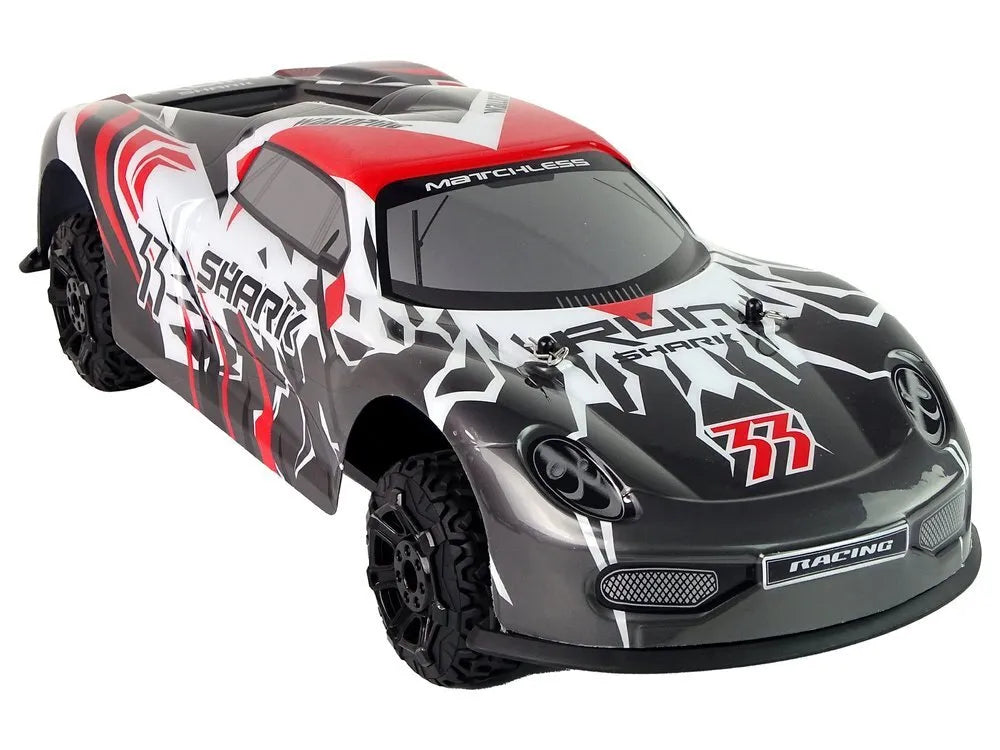 Sportinis R/C automobilis 1:8 – pilkas–baltas, didelis modelis