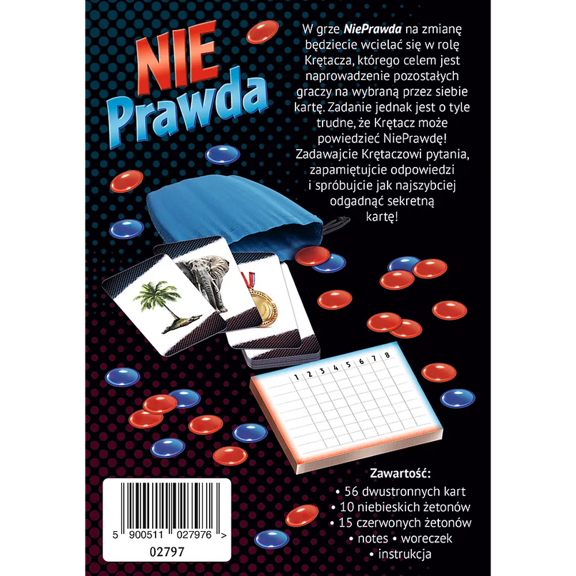 Stalo žaidimas „Untruth“ – blefas, klausimai ir apgaulė