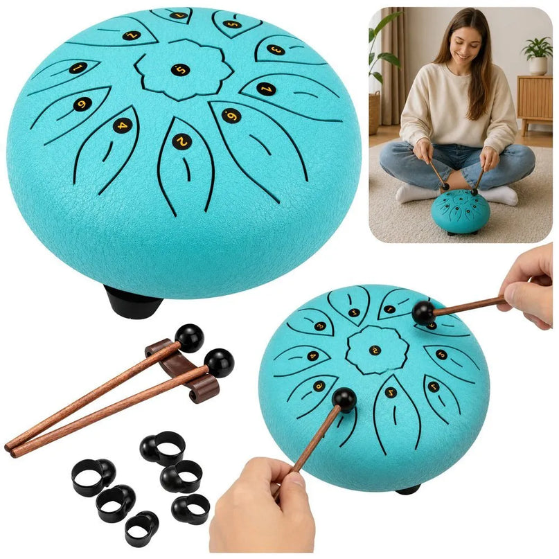 Steel Tongue Drum – 11 tonų relaksacinis instrumentas