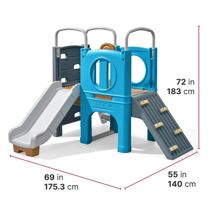 STEP2 lauko žaidimų aikštelė su čiuožykla ir laipiojimo sienelėmis, 2‑in‑1