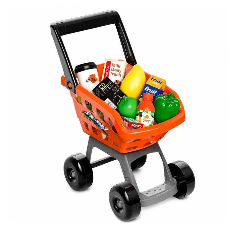 Supermarket žaidimų rinkinys: kasos aparatas, skeneris ir vežimėlis