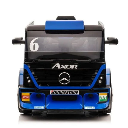 Tamsiai mėlynas Mercedes XMX622B su puspriekabe