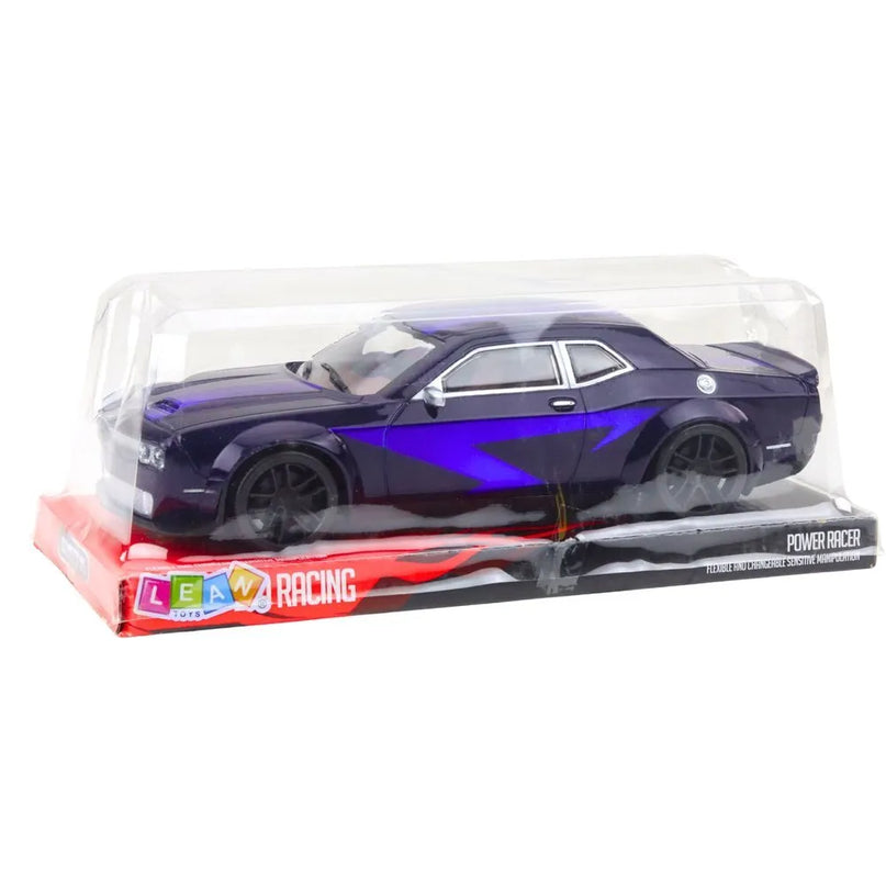 Tamsiai violetinis sportinis automobilis su pavara