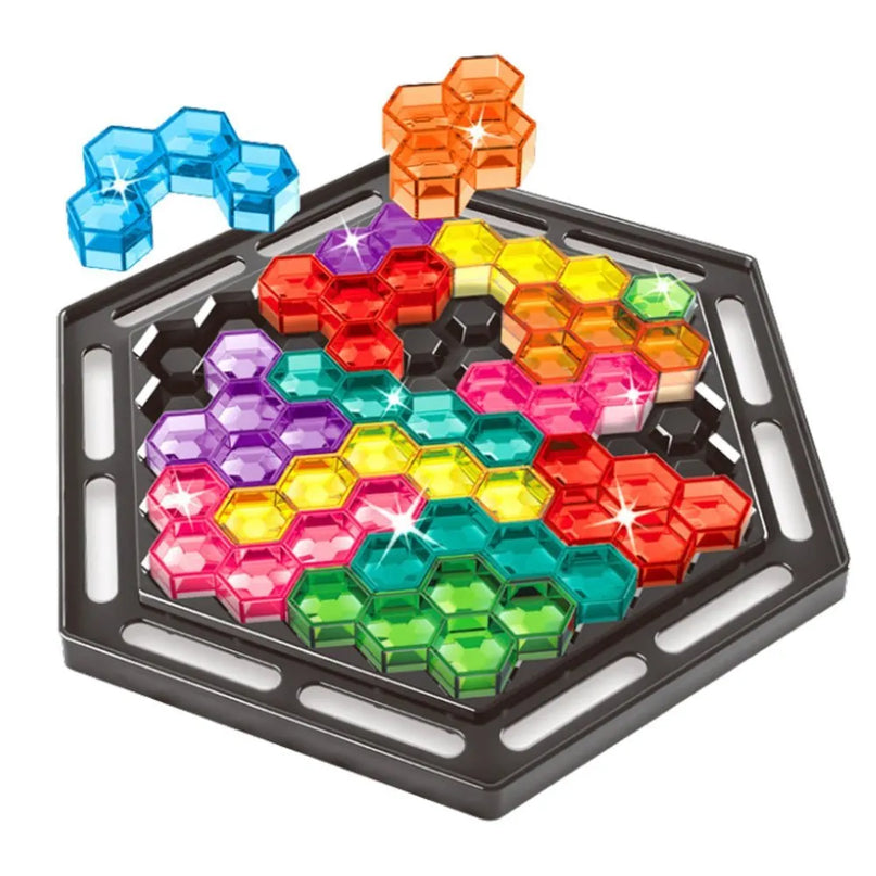 Tetris logikos dėlionė vaikams, 16 blokų, 112 užduočių