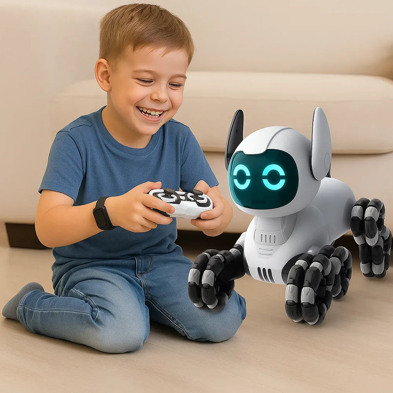 TOOBY interaktyvus robotas–šuo, 4WD, su pultu ir gestų valdymu