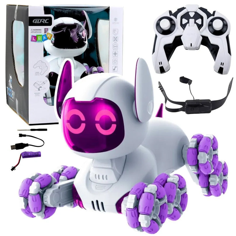 TOOBY interaktyvus robotas–šuo, 4WD, su pultu ir gestų valdymu
