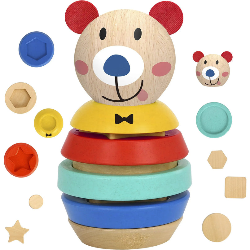 TOOKY TOY 11 dalių medinė meškučio dėlionė kūdikiams
