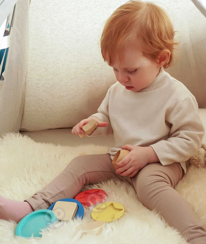 TOOKY TOY 11 dalių medinė meškučio dėlionė kūdikiams