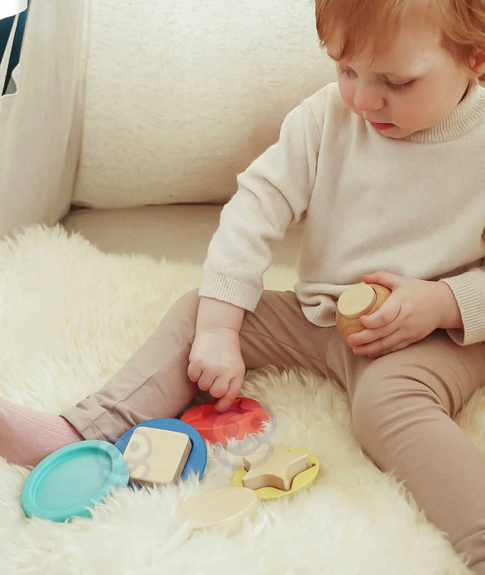 TOOKY TOY 11 dalių medinė meškučio dėlionė kūdikiams