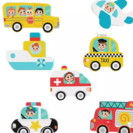 TOOKY TOY medinė transporto priemonių delionė