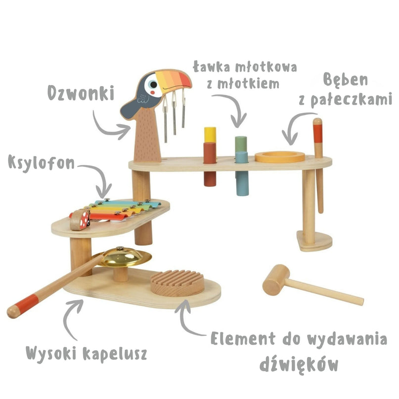 „TOOKY TOY“ edukacinis muzikinis staliukas – „Toucan“.